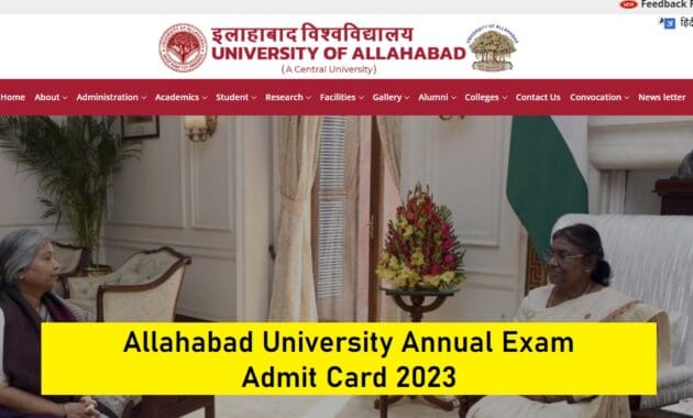 Allahabad University Annual Exam Admit Card 2023 Quick Link