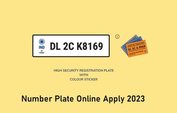 Number Plate online Apply 2023